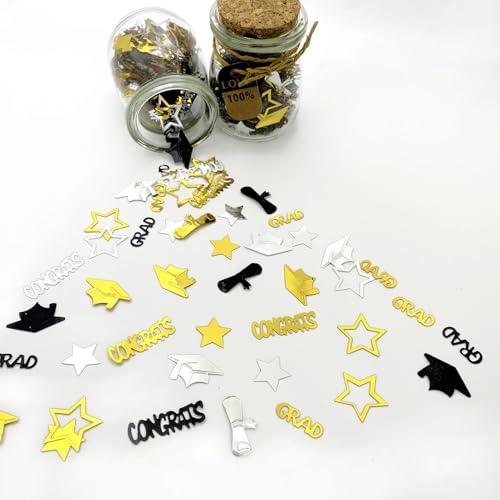 Graduation Confetti Sprinkles - Metallic Foil Party Decor 1200 Pieces
