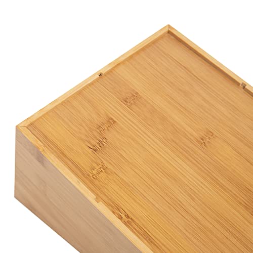 Mind Reader Cup and Condiment Station, Countertop Organizer, Coffee Bar, Rayon from Bamboo , 8.25"L x 14.75"W x 5.25"H, Brown