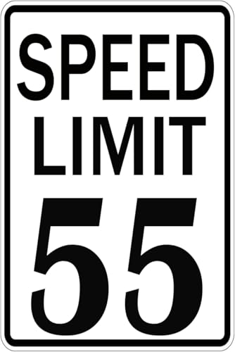 Speed Limit 55 Metal Sign - 8x12 Inch Funny Birthday Decor Color8