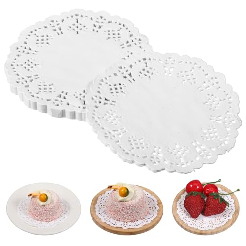 200 Pcs 3.5-Inch Lace Paper Doilies - Elegant Disposable Table Decor