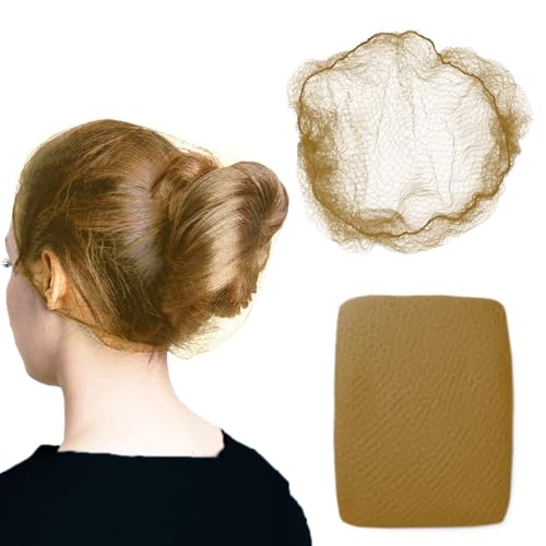 Light Brown Hair Nets – 100 Pcs 24" Stretchable for Women & Men