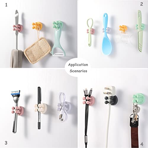 Silicone Toothbrush Holders - Waterproof & Multi-Functional Hooks