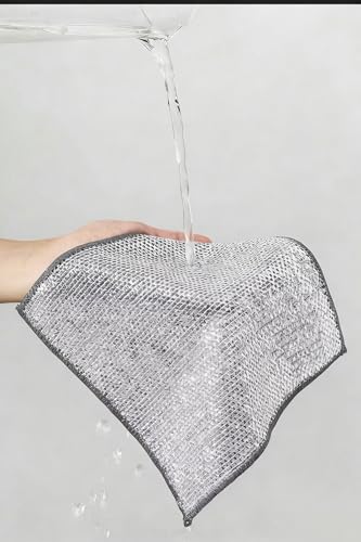 5-Pack 7.9-Inch Non-Scratch Metal Mesh Cleaning Cloths