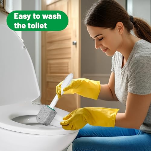 Pumice Stone Toilet Bowl Cleaner with Long Handle - 5 Pack