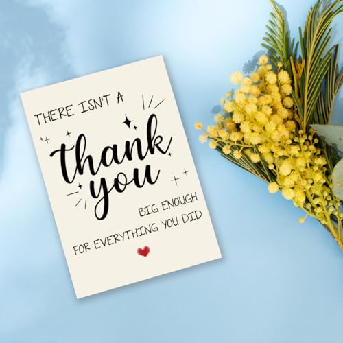 Funny Thank You Card with Envelope for Him & Her - Gratitude Gift
