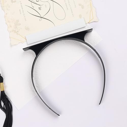 SARATA Graduation Cap Headband - Anti-Fall Secure Hair Band Holder