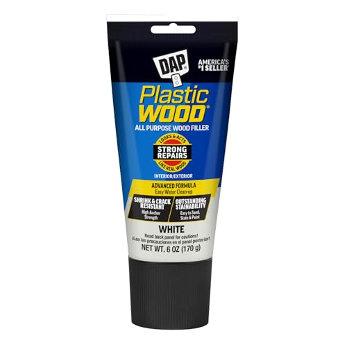 DAP Plastic Wood Latex Filler, White, 6 Oz – Professional Wood Repair