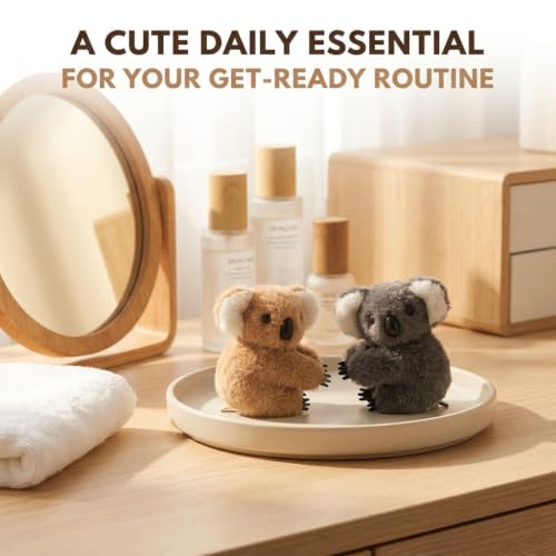 Plush Koala Hair Claw Clips 3-Piece Set Cute Animal Hair Accessories