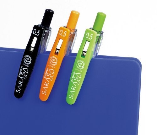 Zebra Sarasa Clip Gel Pens, 0.5mm Fine Point, Black Ink, 10-Pack