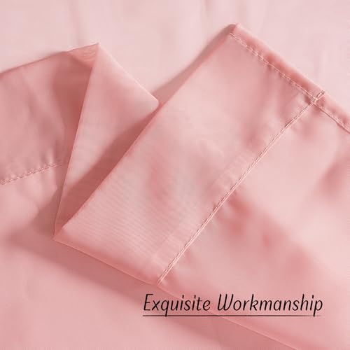 NICETOWN Baby Pink Sheer Curtains, 54x84 Inch Grommet Window Panels (2-Pack)