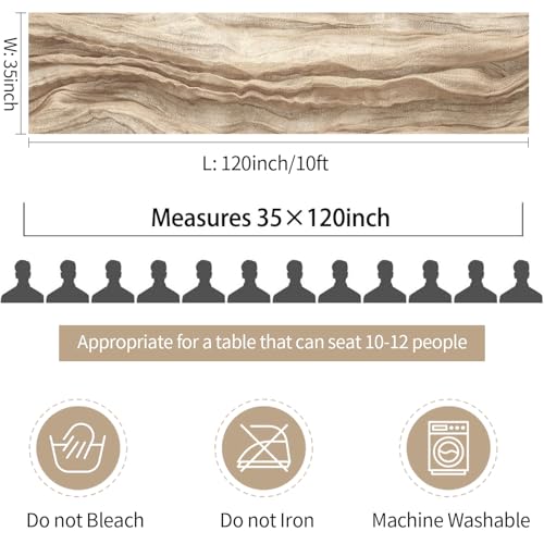 Nude Cheesecloth Table Runner 10ft Boho Rustic Light Brown Wedding Decor