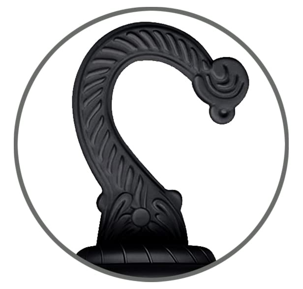 Heavy Duty Ceiling Hooks for Hanging Plants, Black Metal, 2-Pack