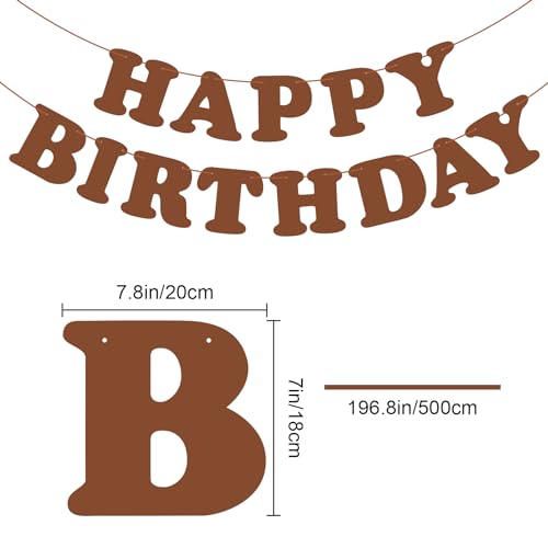Brown Happy Birthday Banner for Kids & Adults - 13-Piece Set