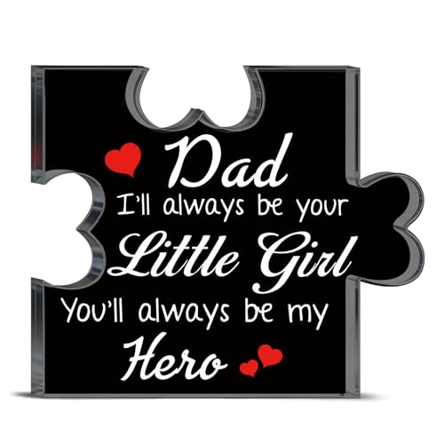 Acrylic Puzzle Piece Plaque - Heartfelt Dad Gift from Daughter