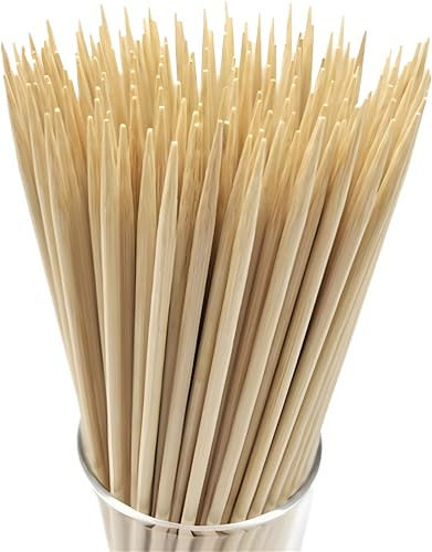 4-Inch Natural Bamboo Skewers - 200 Pack for Appetizers & BBQ