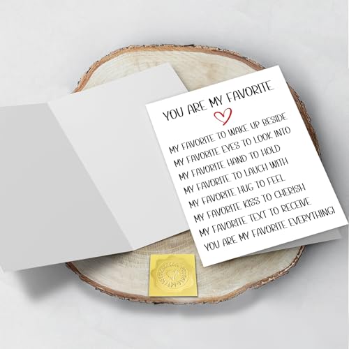 Romantic Anniversary Greeting Card for Him and Her, Love Note for Husband