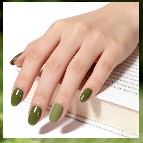 Lifemajic Olive Green Gel Nail Polish 15ml UV Soak Off