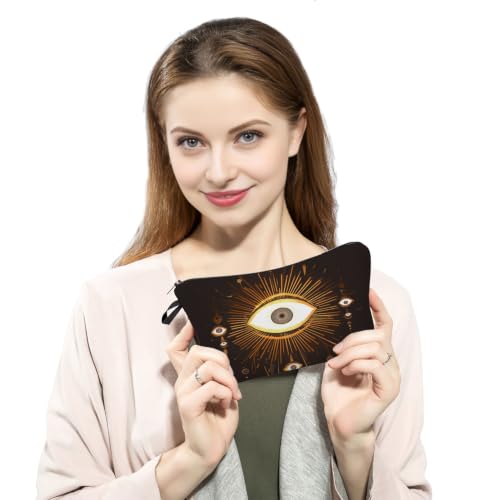 Evil Eye Cosmetic Bag Small Makeup Pouch Cute Toiletry Organizer