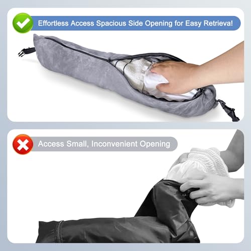 Eppyyo Stuffable Travel Pillow 1PACK - Velvet Neck Cushion with Adjustable Size & Storage Bag