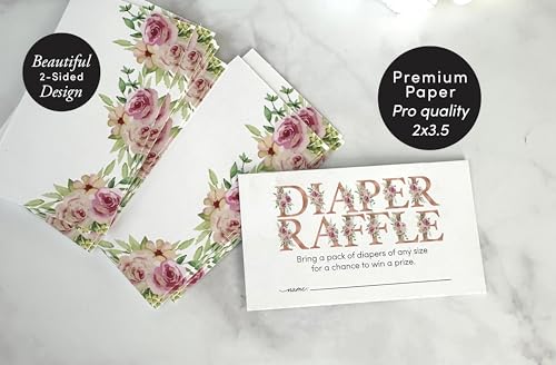 Lil' Labels Baby Shower Diaper Raffle Tickets - Pack of 50