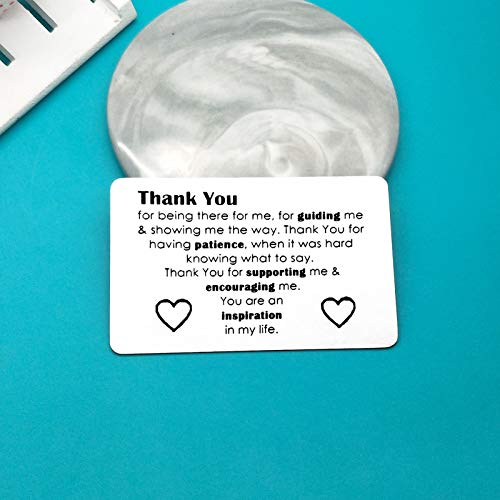 Engraved Wallet Card - Thank You Gift for Teachers & Mentors