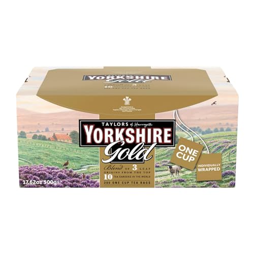 Yorkshire Gold Black Tea Bags - 200 Count (Individually Wrapped)