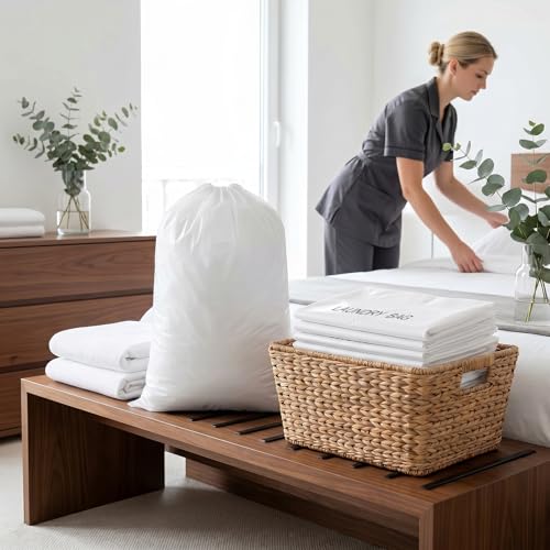 Large Disposable Laundry Bags with Drawstring - 20 Pack, 20.87"x15.75"