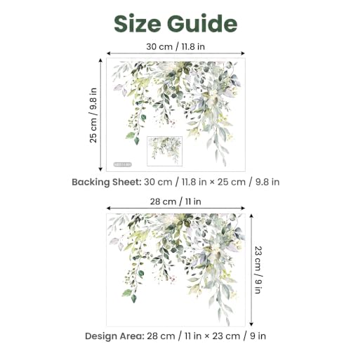 Self-Adhesive Green Plant Toilet Seat Lid Decal - Waterproof Floral Sticker for Bathroom Decor