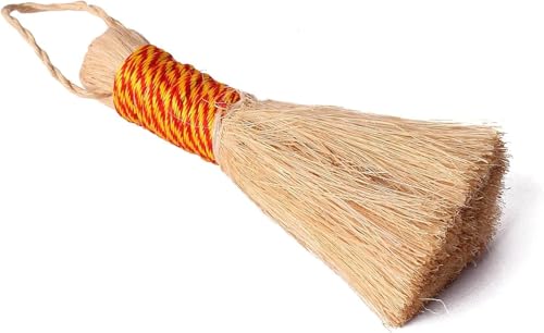 Small Handmade Banana Broom for Hindu Puja Rituals - Eco-Friendly
