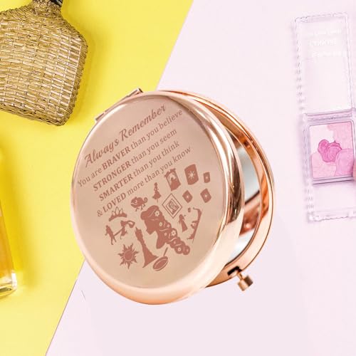 KEYCHIN Princess Sun Pocket Mirror - Inspirational Compact Makeup Mirror