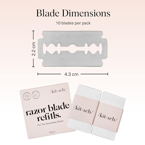 Kitsch Double Edge Safety Razor Blade Refills 10 Count