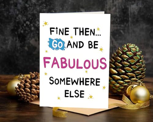 Funny Sarcastic Farewell Card for Coworkers - Perfect Goodbye Gift