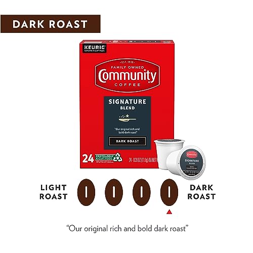Community Coffee Signature Blend Dark Roast K-Cup Pods, 12 Count