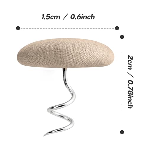 Upholstery Tacks for Bed Skirts & Slipcovers - 12 Pack Light Brown