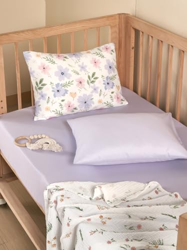 TILLYOU Toddler Pillowcases 2-Pack, 13x18 Travel Pillow Covers