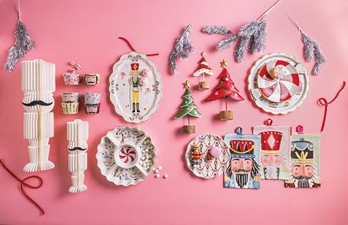 Christmas Nutcracker Small Ceramic Platter - Festive Holiday Serving Dish