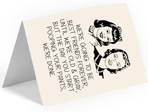 Funny Birthday Card for Bestie - Unique Friendship Card Gift