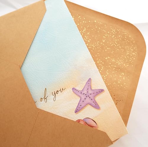 Thinking of You Greeting Card with Rose Gold Foil & Envelope - 5" x 7"