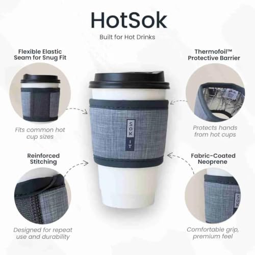 Reusable Insulated Coffee Sleeve - Tis the Season, One Size HotSok