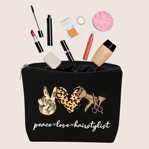 Hairstylist Makeup Bag Canvas Cosmetic Pouch for Hairdressers