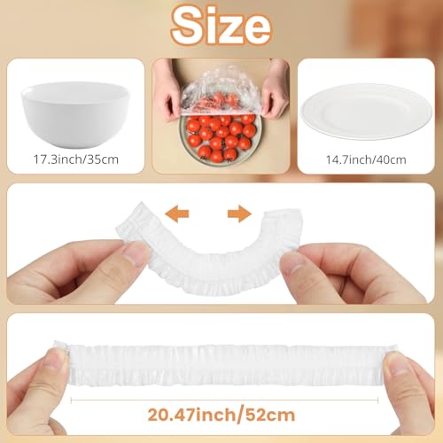 Homelove Elastic Bowl Covers - 200pcs Large Reusable Plastic Food Wraps