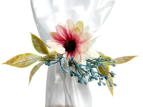Natural-Inspired Sunflower Napkin Rings Set of 4 Handmade Christmas Table Decor