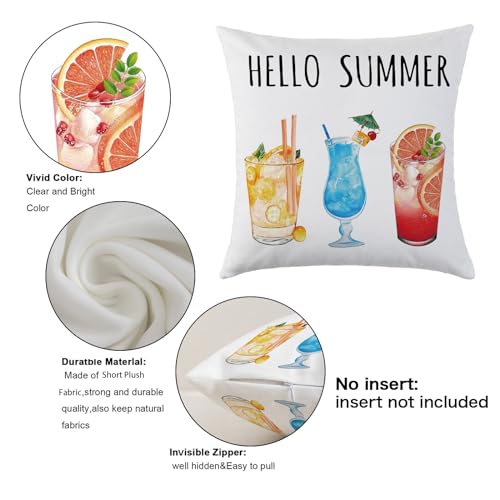 Mimkus 18x18 Inch Velvet Throw Pillow Covers, Set of 4 Ice Cream Blue