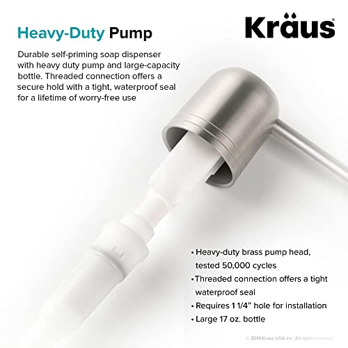 KRAUS Kitchen Soap and Lotion Dispenser in Stainless Steel, KSD-32SS