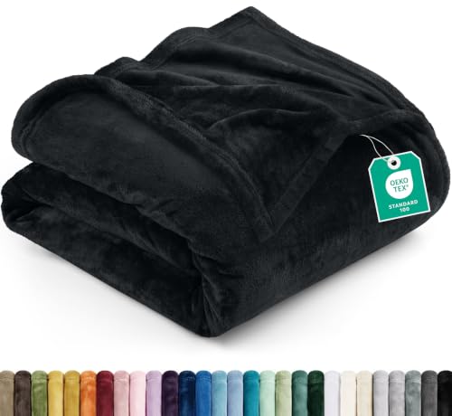 Utopia Bedding Black Twin Fleece Blanket (60x80 Inches) - Ultra Soft
