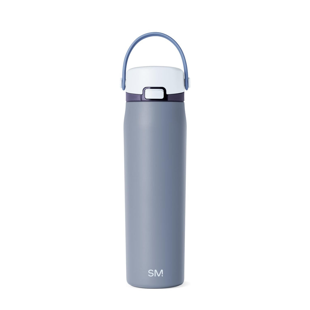Simple Modern Mesa Sport Water Bottle with Covered Chug Lid | 24oz Cup Holder Friendly Insulated Stainless Steel Bottle for Gym, Sports and Travel | Costal Fog