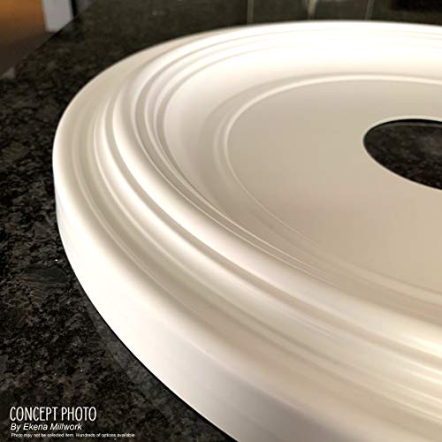 Ekena Millwork 16-Inch Unfinished PVC Ceiling Medallion - Fits Canopies Up to 6 1/2"