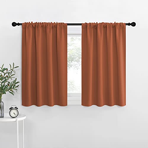 NICETOWN Burnt Orange Blackout Curtains for RV Windows, 29x40 in, 2 Panels