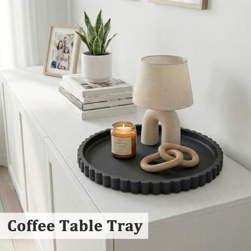 HighHerz 9-Inch Round Silicone Bathroom Tray - Modern Decorative Organizer