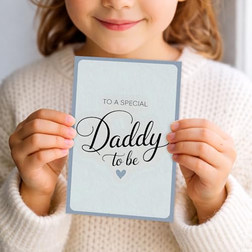 Father's Day Card with Minimalist Heart Design and Envelope